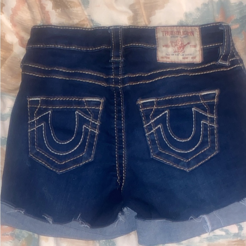 True Religion Women's Blue Denim Shorts